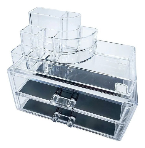 Caja Organizadora Acrílico C / Cajón Para Maquillaje Deco 