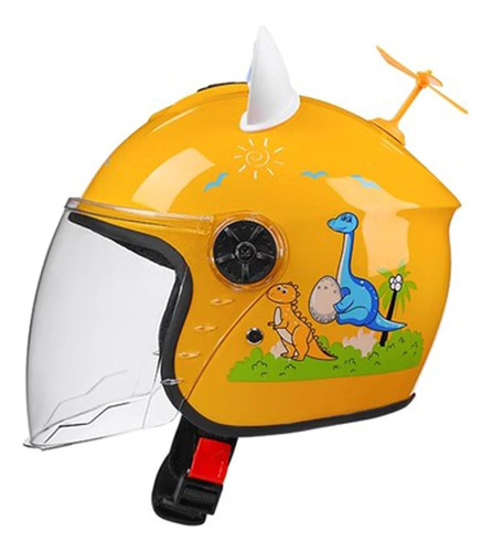 Casco De Moto Eléctrico Retro Para Niños Y Niñas, Scooter