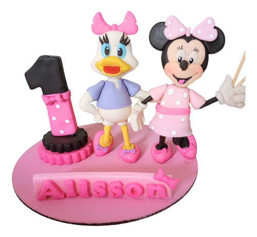 Vela Minnie Mouse Y Daisy Pasta Flexible 