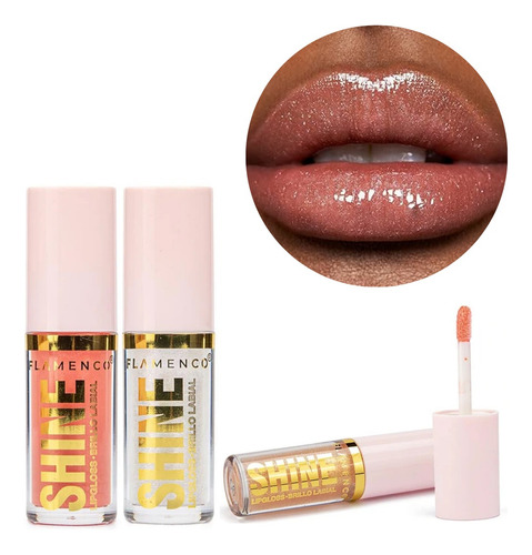 Brillo Labial Color Glitter Lip Gloss Pack 3 Piezas