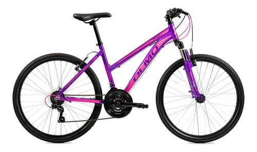 Imagen 1 de 5 de Mountain bike femenina Olmo Wish 265 18" 21v frenos v-brakes cambios Shimano Tourney TY300 y Shimano TZ-31 color violeta/fucsia  
