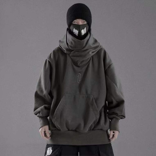 B Emo Alt Techwear - Sudadera Con Capucha Y Cuello Alto Para