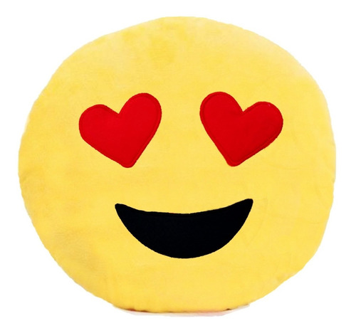 Almofada Emoji Emoticons Apaixonado Coração Namorado 30 Cm
