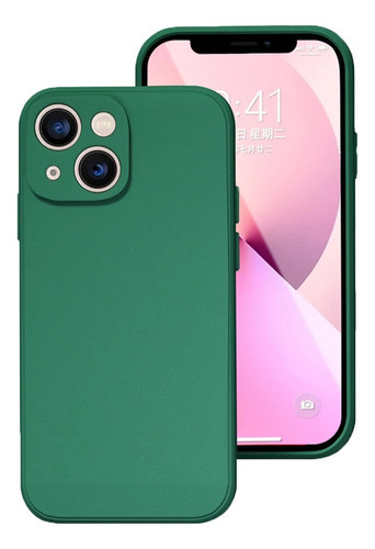 Capa Capinha Para iPhone 14 14 Pro Max Plus Silicone Premium Cor Verde-militar iPhone 14 Plus