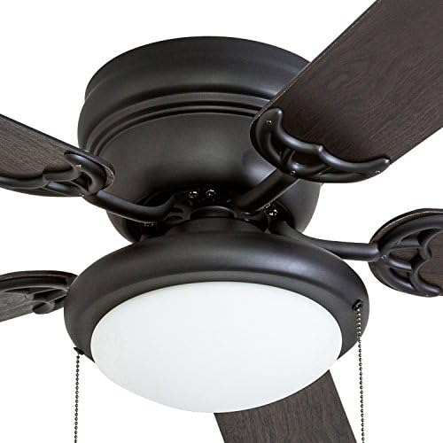Ventilador De Techo West Hill Portage Bay Hugger 52 Negro Ma