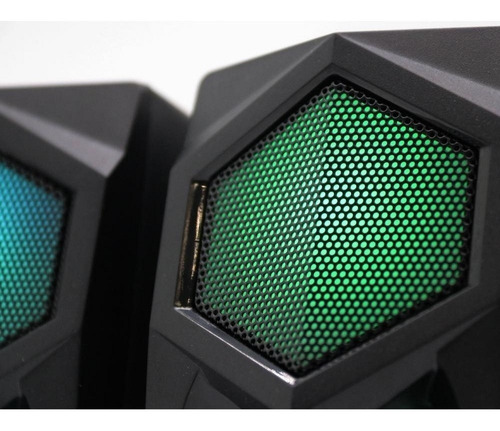 Imagen 3 de 4 de Parlantes Usb Netmak Nm-blake Pc Notebook Luces Ctrol Vol