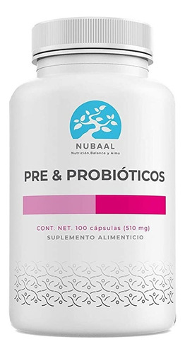 Nubaal Pre & Probióticos 510mg 100caps Digestivo Sfn