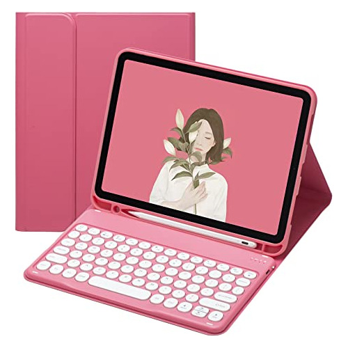 Qiyibocase iPad Mini 6 Keyboard Case, Cute Round Keys Teclad