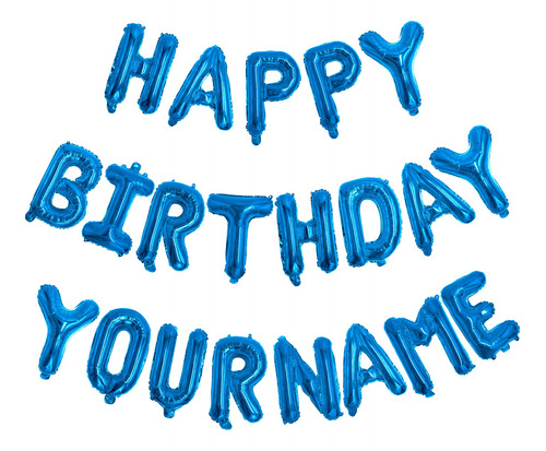 Nombre Personalizado Banner De Feliz Cumpleaños - Happy Birt