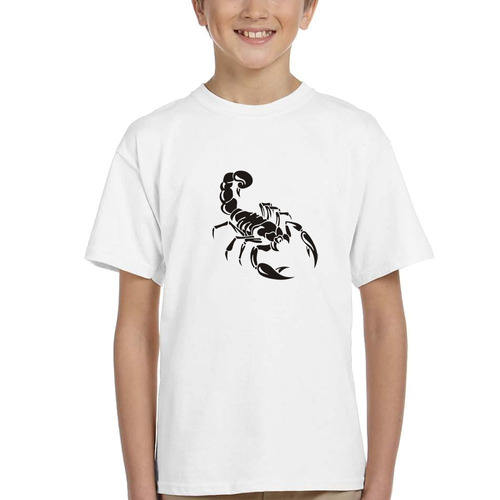 Remera De Niño Escorpio Signo Zodiaco Astros Artropodo Ala