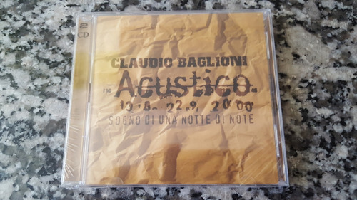 Claudio Baglioni - Acustico (2 Cds) (importado Europa) 2011