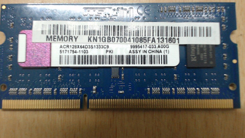 Memoria Ram Laptop Ddr3 1gb Kingston Kn