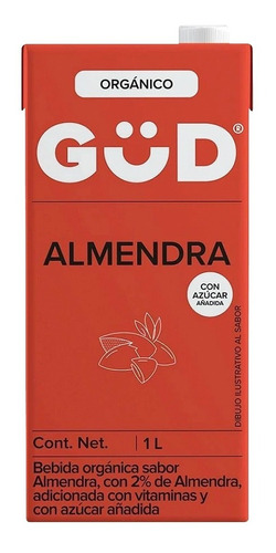 Leche De Almendra Orgánica Gud 1 L