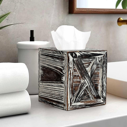 Caja De Pañuelos De Madera, Soporte Para Papel Facial,