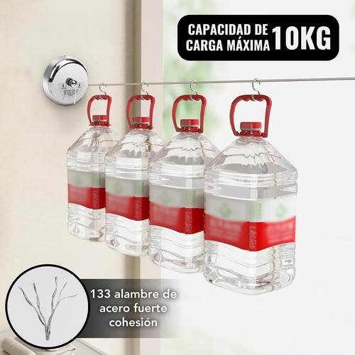 2×tendedero Ropa For Interior Y Exterior Con Cuerda De 2.8m