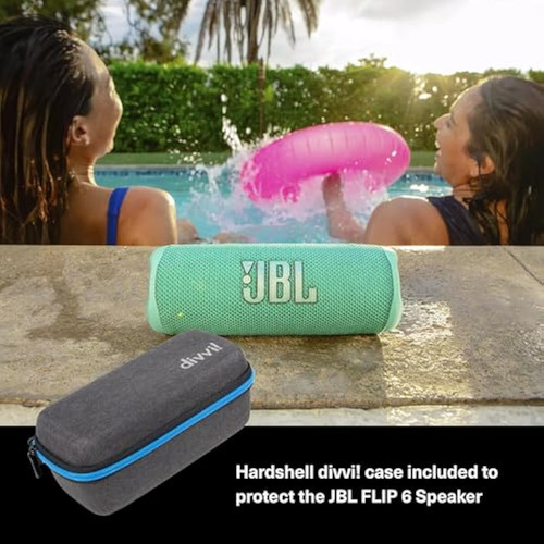 Jbl Flip 6 (azul) + Paquete Con Divvi! Funda