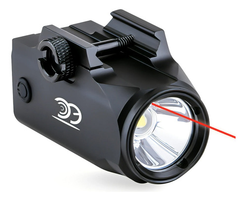 Pistola Táctica Mira Laser Red Rail Lantern De 20 Mm