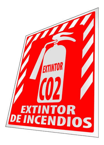 Cartel Extintor Contra Incendio Co2 Letrero Señalización