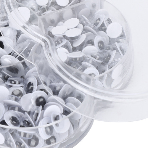 1400 Piezas De Plástico Wiggle Eye Autoadhesivo Blanco Y Neg