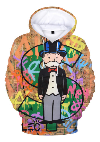 Sudaderas Con Capucha Estampadas En 3d De Alec Monopoly, Uni