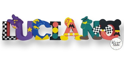 Letras 3d Mickey Mouse Aventuras Sobre Ruedas | Números 3d