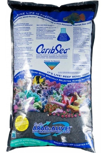 Caribsea Arag-alive Hawaian Black, Aragonita Viva 20lbs