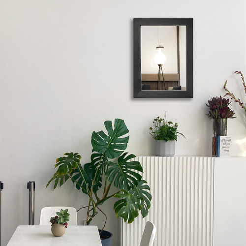 Espejo De Pared Ruomeng Rectangular 30 X 40 Cm Negro