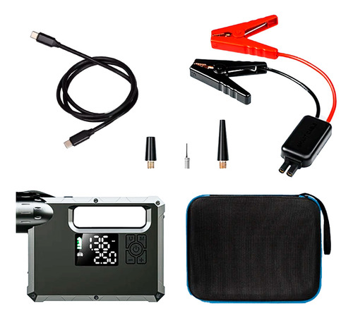 Inflador Eléctrico Portátil Gadnic Power Bank 10000 Mah