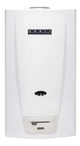 Calefón Tiro Natural Orbis 14L GN Blanco con Encendido Ionizado