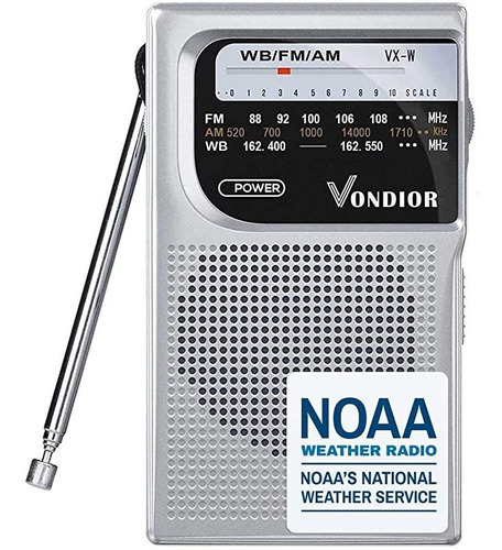 Noaa Radio Meteorológica - Radio Portátil Con Batería De Noa