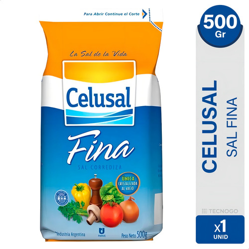 Celusal Sal Fina Paquete 500 Grs X30u - Hipercomer