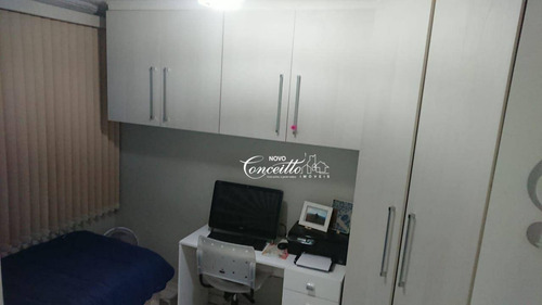 Imagem 13 de 25 de Linda Cobertura De 136 Metros Semi Mobiliada Com 03 Dormitorios E 01 Suíte Com 01 Vaga De Garagem No Parque São Vicente - Mauá - Co0148