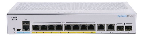 Switch Cisco Cbs250-8p-e-2g 8 Puertos Giga Poe + 2 Sfp