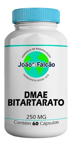 Dmae-bitartarato 250mg 60 Cápsulas Sabor Sem Sabor