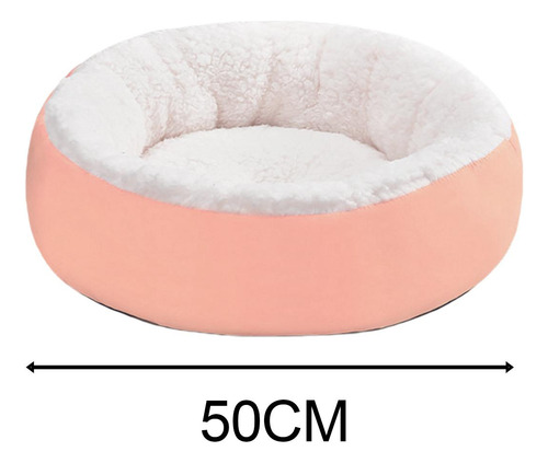 Almohadilla Redonda Para Dormir Para Gatos, Cojín 50cm Rosa