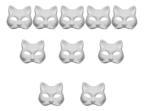 - Máscara De Gato, Máscara En Blanco Con Máscara De Gato