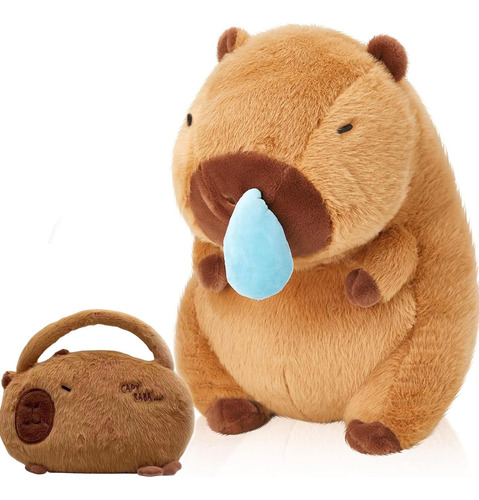 2pcs Lindo Animal Peluche Capybara Y Bolso De Peluche