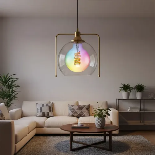 Lâmpada Smart Filamento Rgb G95 Wi-fi Led 6w E27 Taschibra | Frete