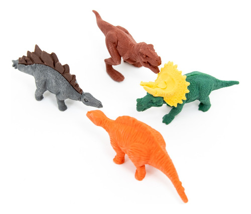 Goma De Borrar Pack X 12 Sets Dinosaurios Triceratops T-rex.