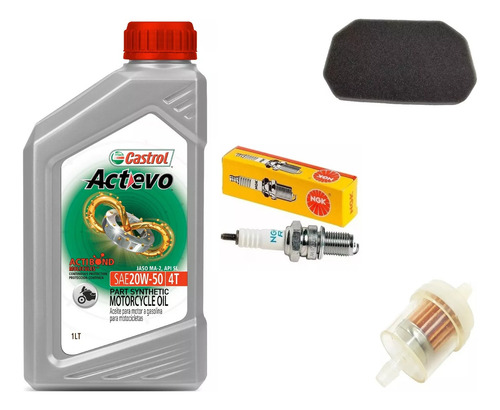Service Castrol 20w50 Semi Bujia + Filtros Zan Due 110 Coyot