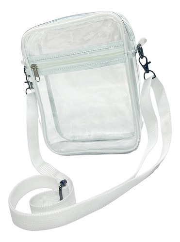 2 Bolso Bandolera Transparente Con Bolsillo Grande