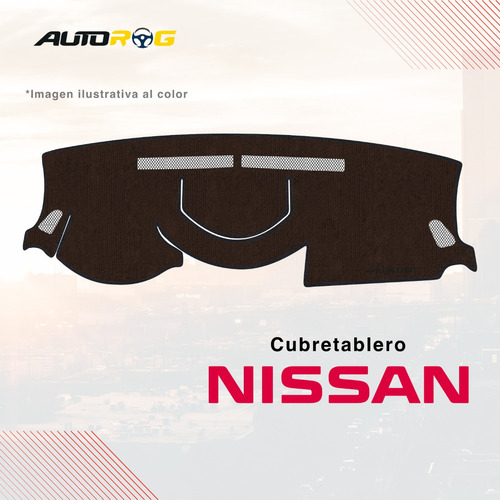 Cubretablero Para Nissan Frontier Sin Usb Mod 2022 Bordado Café-negro N37-g/xns37b