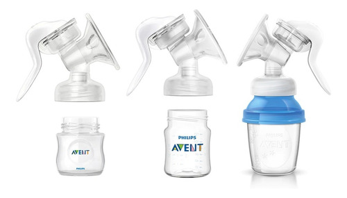 Imagen 2 de 8 de Extractor Leche Manual Philips Avent Scf33020 Kit De 4 Piez