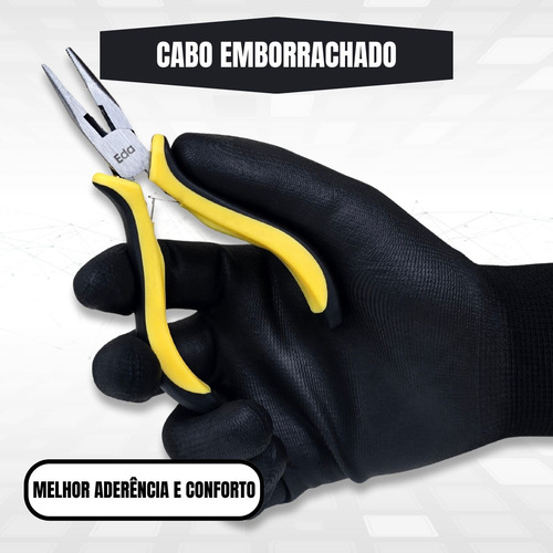 Alicate Bico Meia Cana Eletrônica 4.1/2 Mola Emborrachado