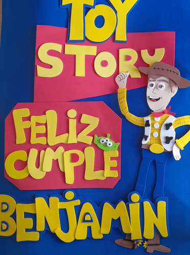 Cartel Letrero Goma Eva Toy Story Cartel Torta