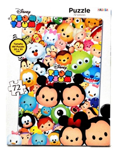 Tsum Tsum Puzzle Rompecabezas 72 Piezas - 20 X 30 - Kreker