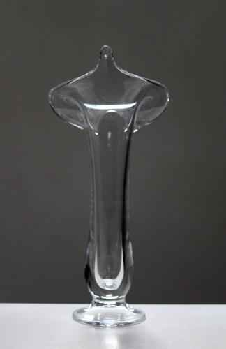 Florero Italiano Ivv Industria Vetraia Valdarnese. 40 Cm Transparente Lisa (Usado)