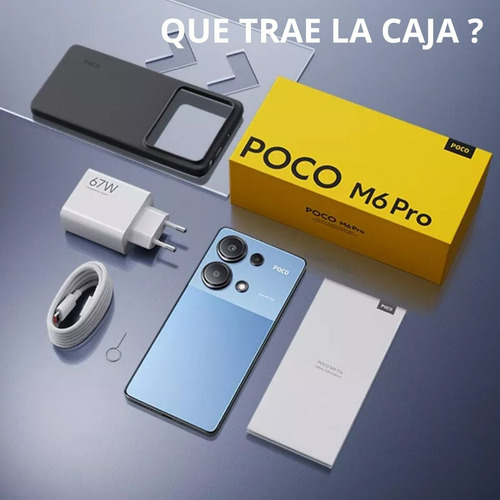 Xiaomi Poco M6 Pro Dual Sim 512 Gb 12 Gb Ram Nfc Global Con Accesorios Incluye Cargador Y Funda Batería 5000 Mah Azul Acero