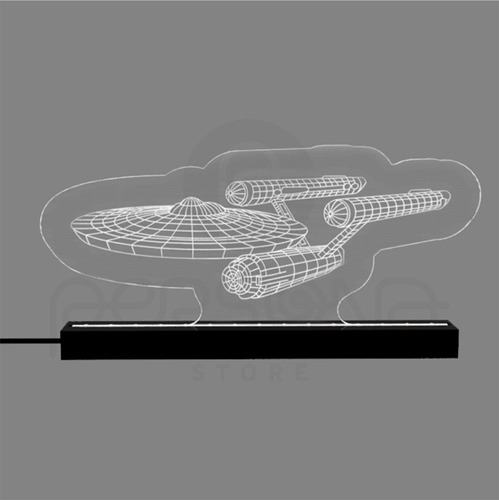 Luminaria Led - Nave Enterprise Azul