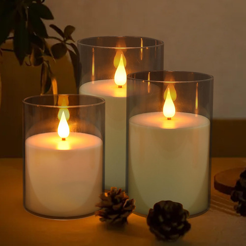 Recargable Velas Led Sin Llama, Plastico Realista Velas De